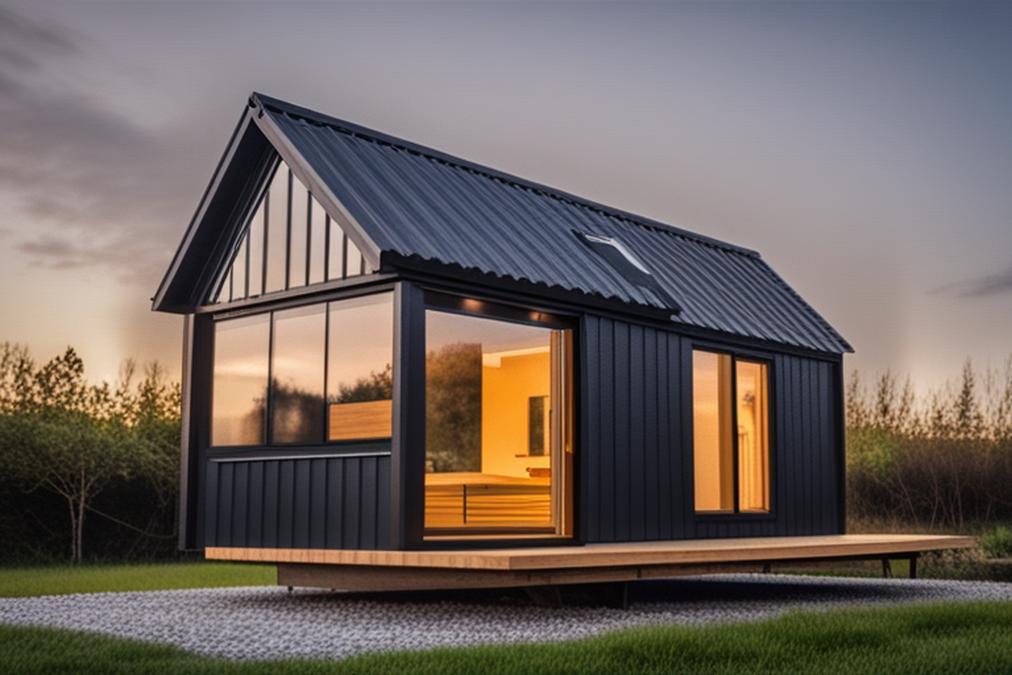 The featured image for this article could be a modern tiny house with large windows