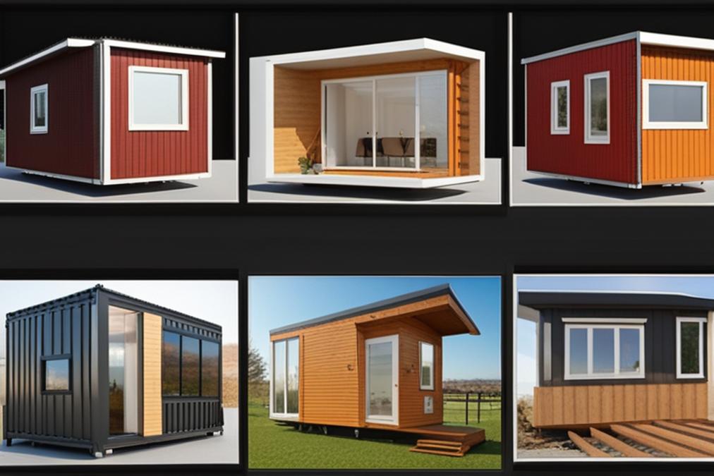 The featured image for this article should be a collage of different prefab tiny houses