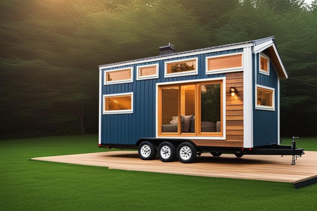 The featured image for this article should be a high-quality photo of a completed tiny house on whee