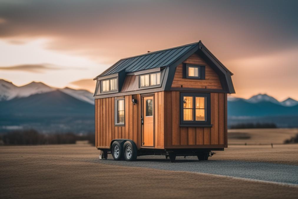 The featured image should be a picture of a tiny house parked on a plot of land with a beautiful sce