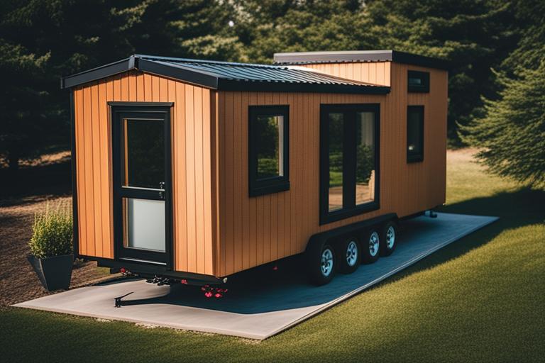 Option for featured image: A high-angle shot of a completed tiny house