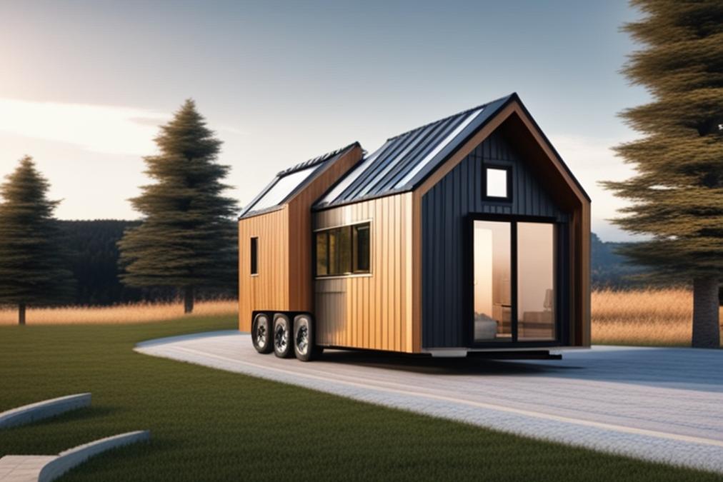 The featured image for this article should be a picture of a tiny house on a plot of land with a sce