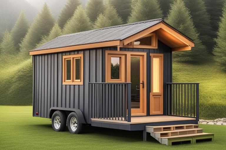 The featured image should contain a picturesque view of a tiny house situated on a piece of land. Th