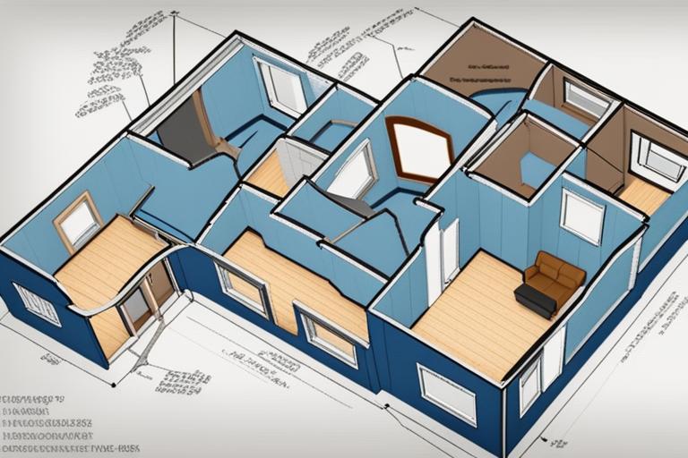 The featured image should be a close-up shot of a set of detailed and accurate tiny house blueprints