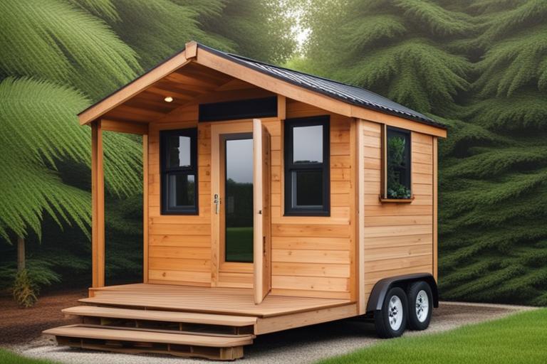 The featured image should contain a picturesque view of a well-designed and organized tiny house pla