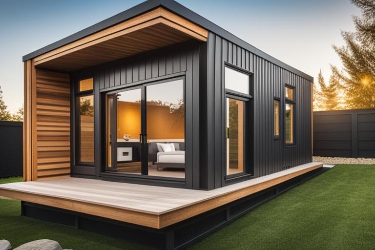 The featured image could be a modern tiny house with sleek and contemporary aesthetics