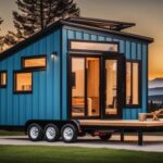 The featured image should contain a high-quality photograph of a completed tiny house on wheels. The