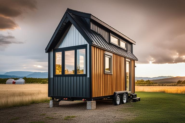 The featured image should contain a picturesque tiny house nestled on a serene piece of rented land