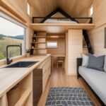 The featured image should depict a tastefully designed and well-organized two-bedroom tiny house int