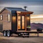 An image of a professionally built tiny house on a trailer