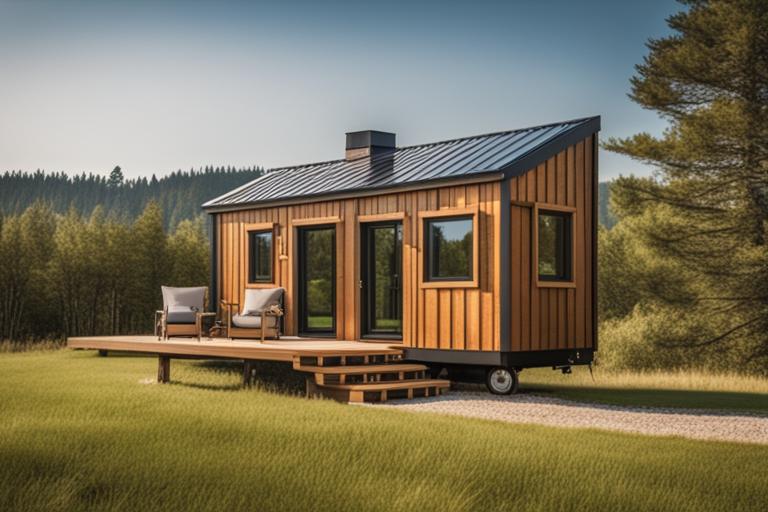 The featured image should contain a beautifully designed and well-furnished tiny house nestled in a