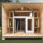The featured image should contain a high-quality photo of a partially built tiny house shell