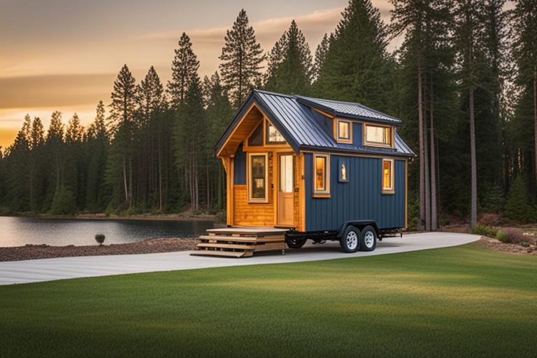 The featured image should contain a picturesque tiny house nestled in a serene natural setting