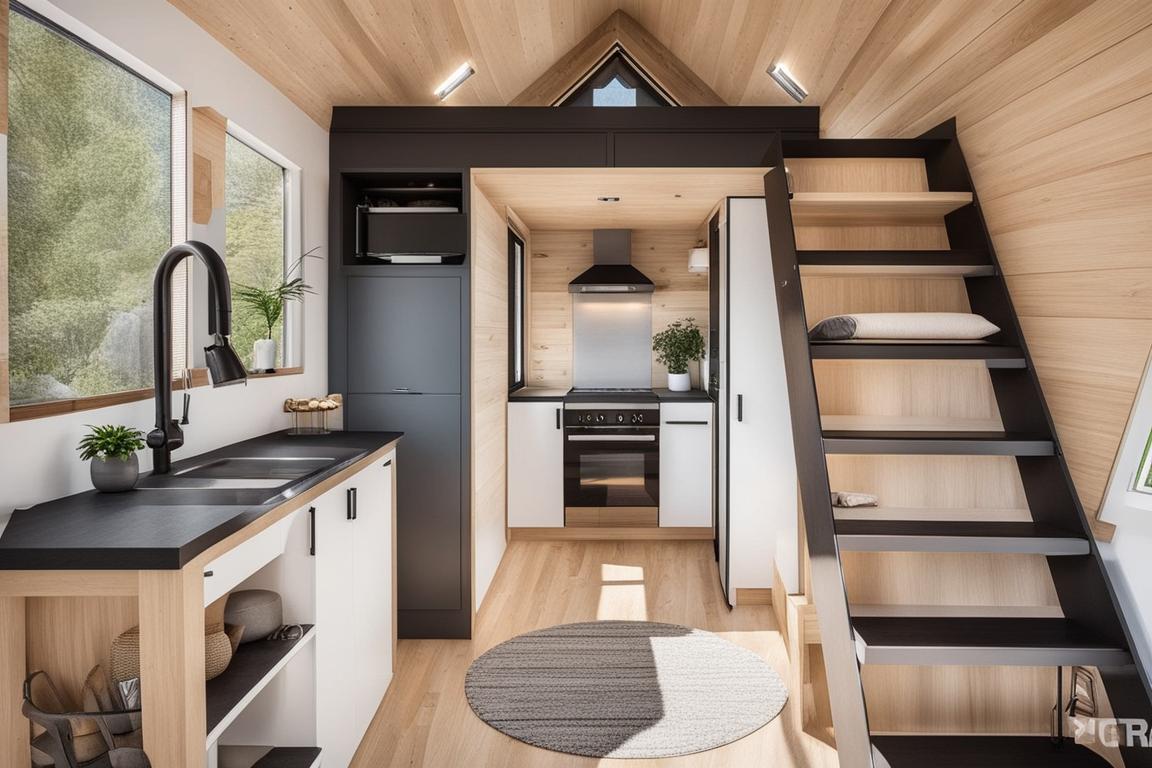 A cozy and well-designed two-bedroom tiny house with smart space-saving solutions