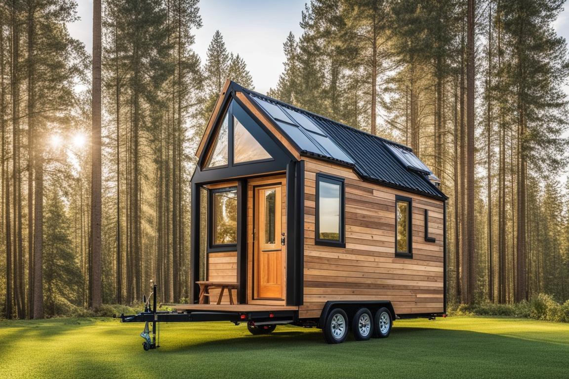 The featured image should contain a beautifully designed tiny house on wheels