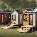 A group of diverse tiny houses parked on rented land