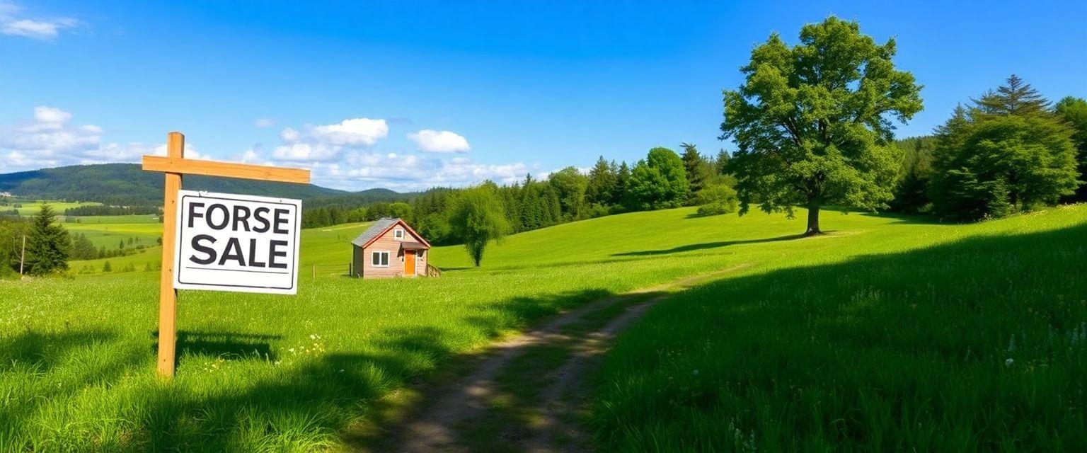 A serene landscape featuring a tiny house nestled in a picturesque setting