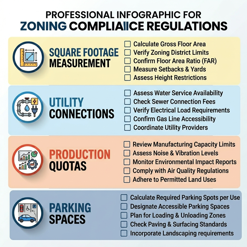 Infographic checklist for zoning compliance for tiny houses.