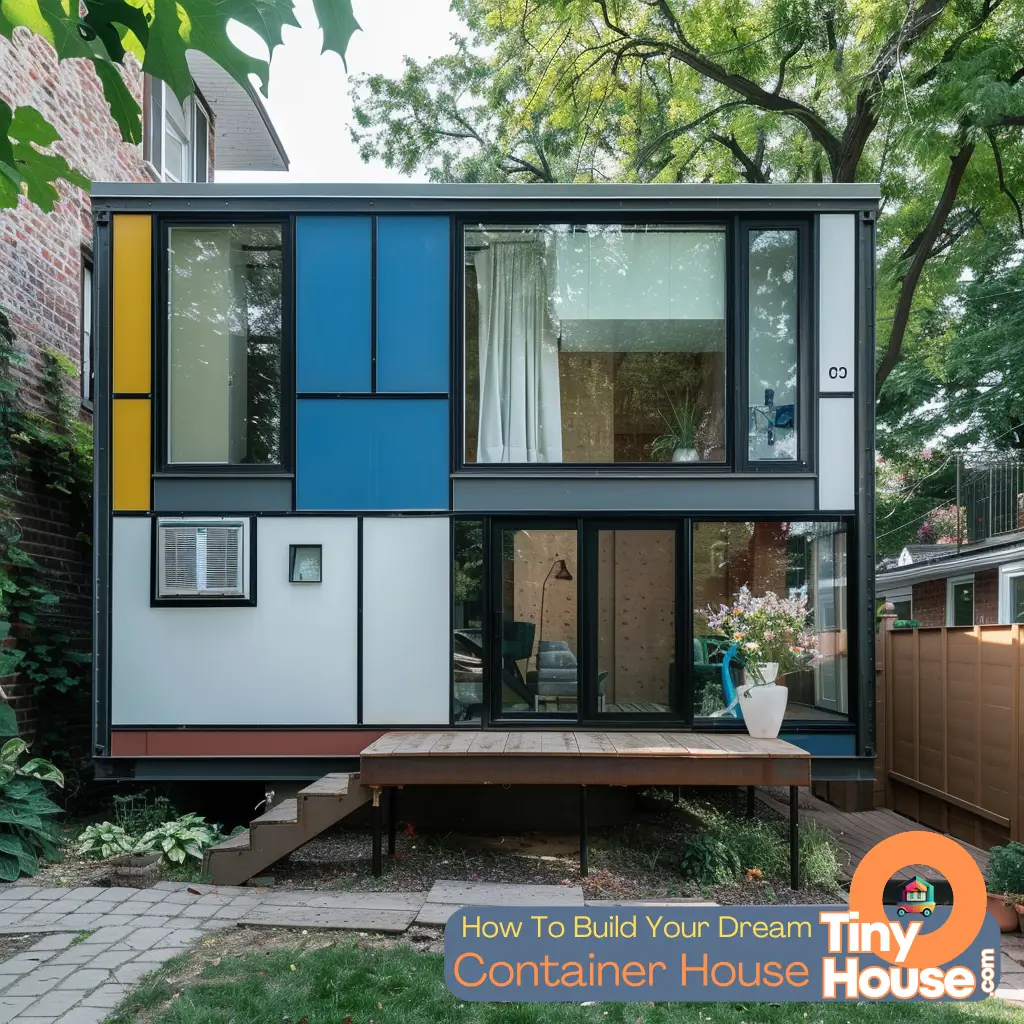 Tiny house on rented land with utilities and natural surroundings.