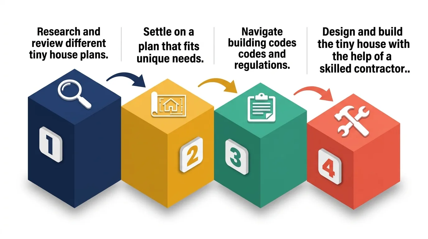 Infographic: 4-step guide to designing and building a tiny house.