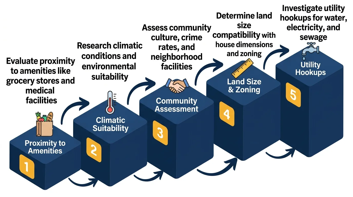 Infographic: 5 steps to evaluate land for tiny house living