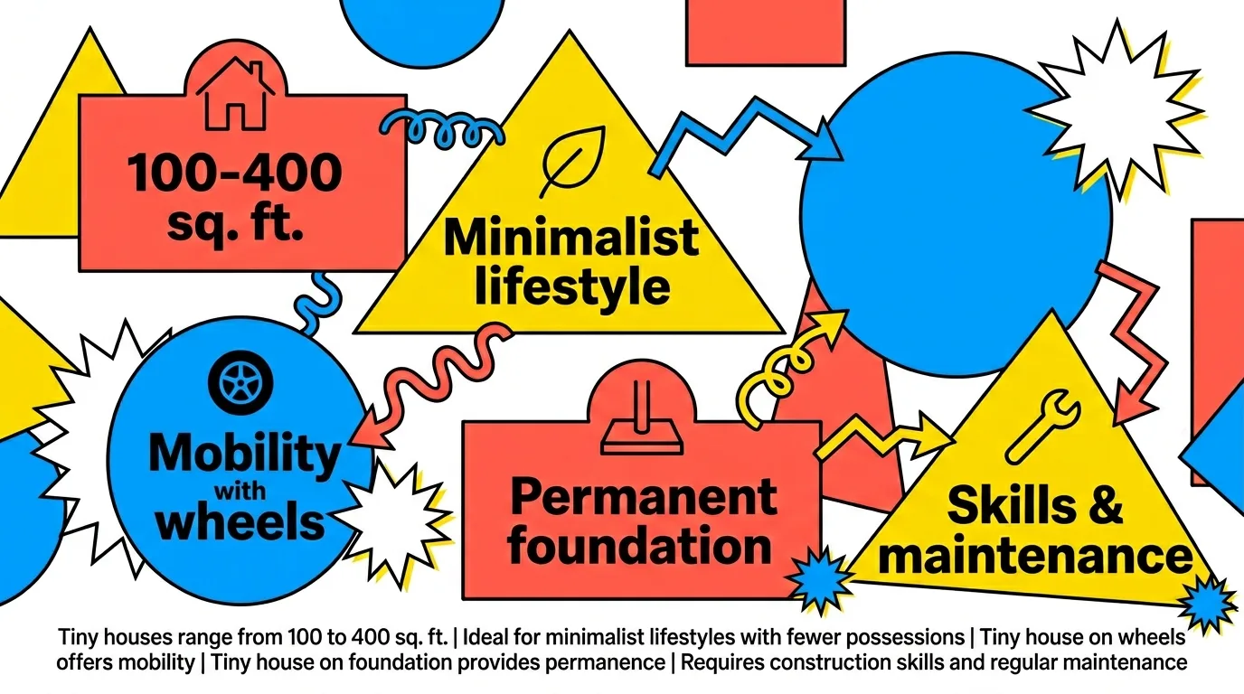 Infographic: Benefits and considerations of tiny house living