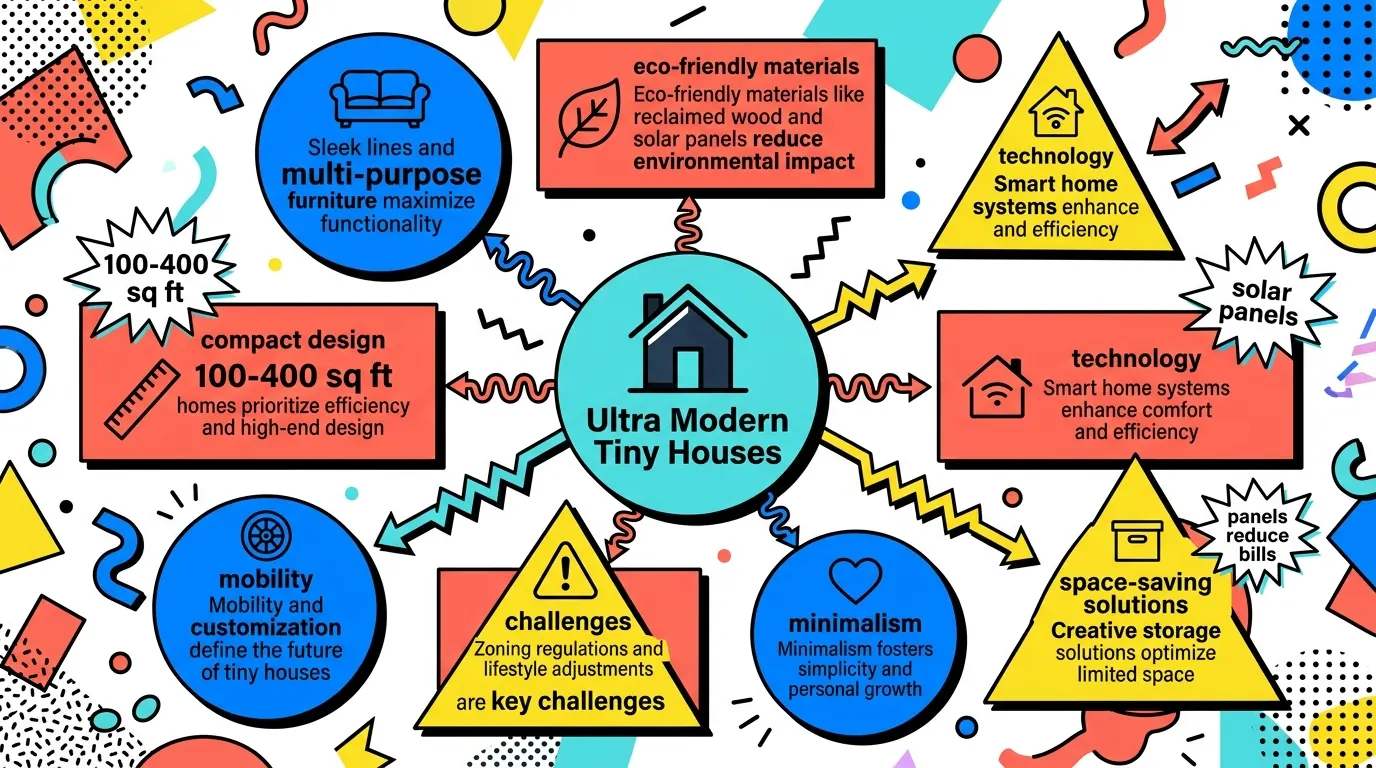 Infographic: Overview of ultra modern tiny house features and benefits