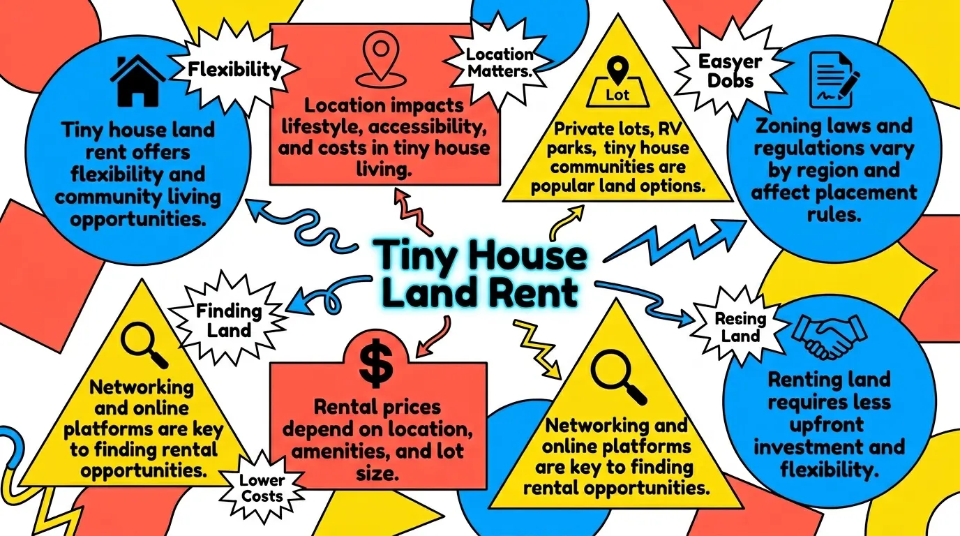 Infographic showing benefits and insights of tiny house land rent.