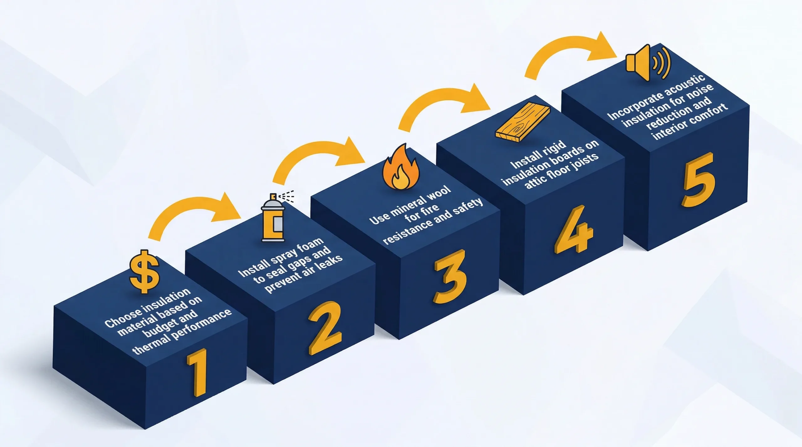 Infographic showing steps to insulate shipping container tiny homes with icons and labeled data.