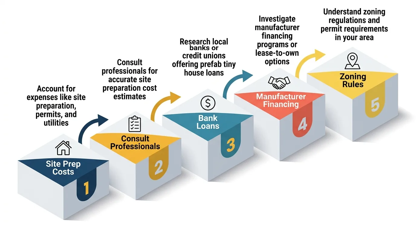 Infographic: Step-by-step guide to budgeting and financing prefab tiny houses