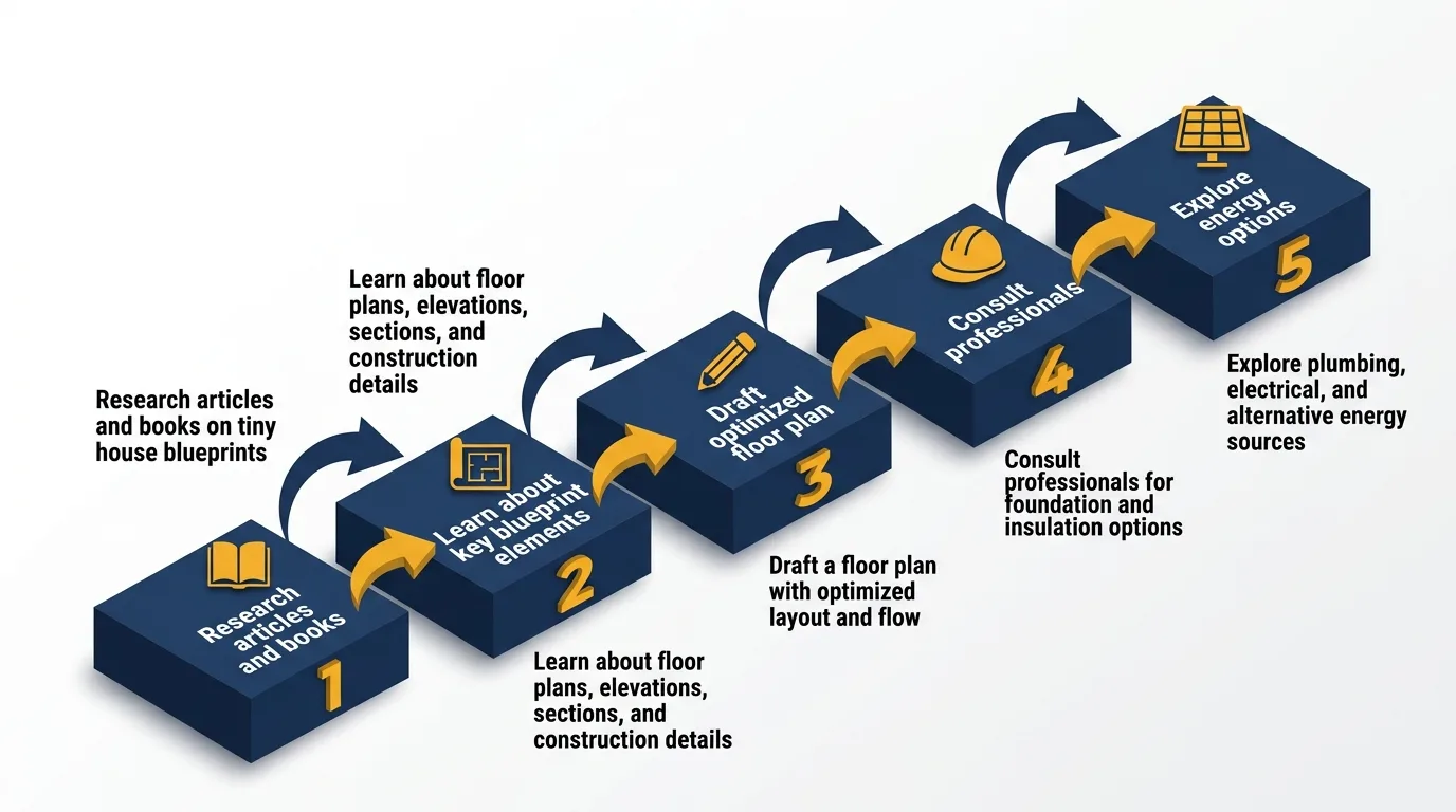 Infographic: Step-by-step process for creating tiny house blueprints