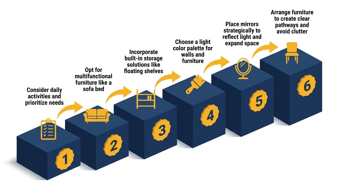 Infographic: Steps for stylish and practical tiny house interior design