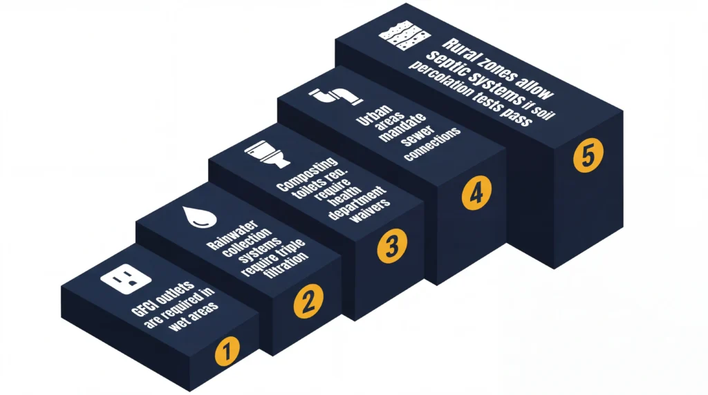 Infographic: Steps for utility setup regulations in tiny houses