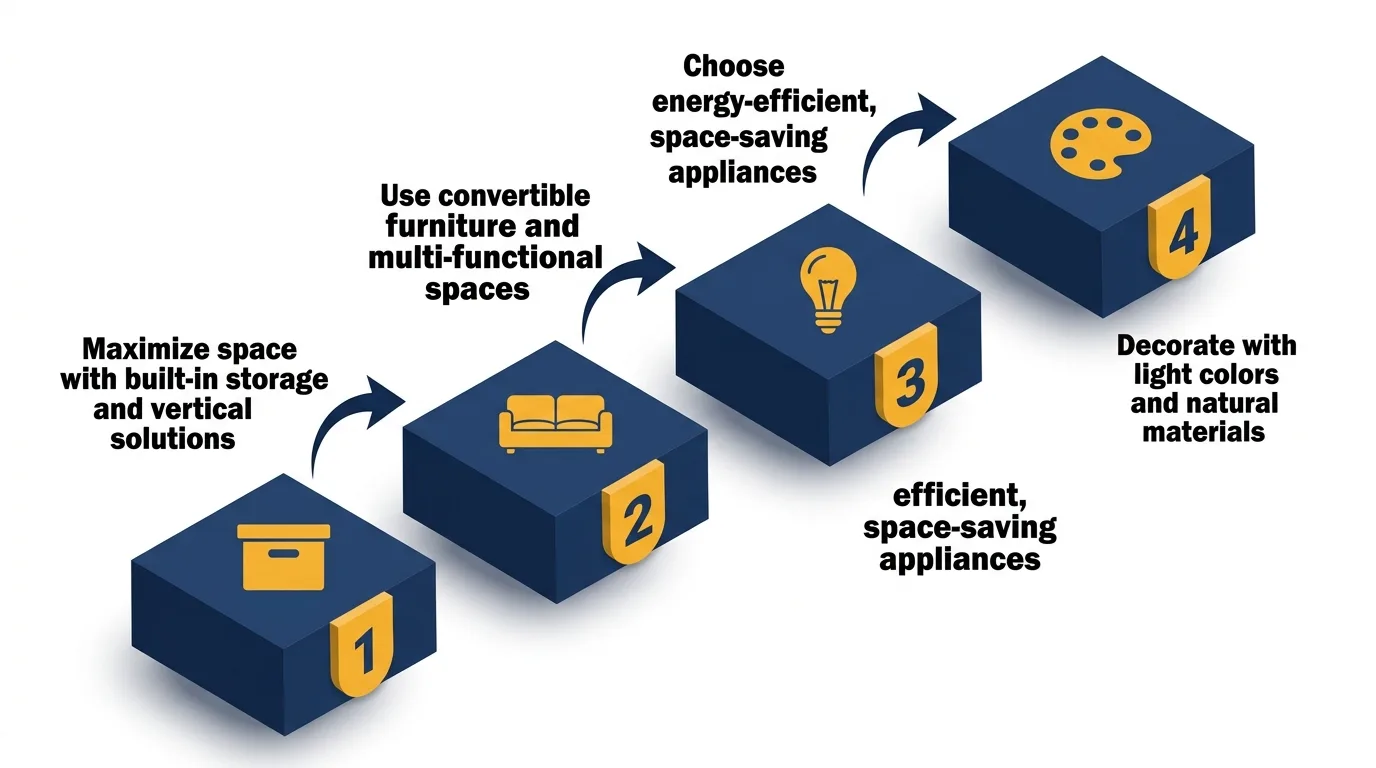 Infographic: Steps to design a tiny house trailer with space-saving tips