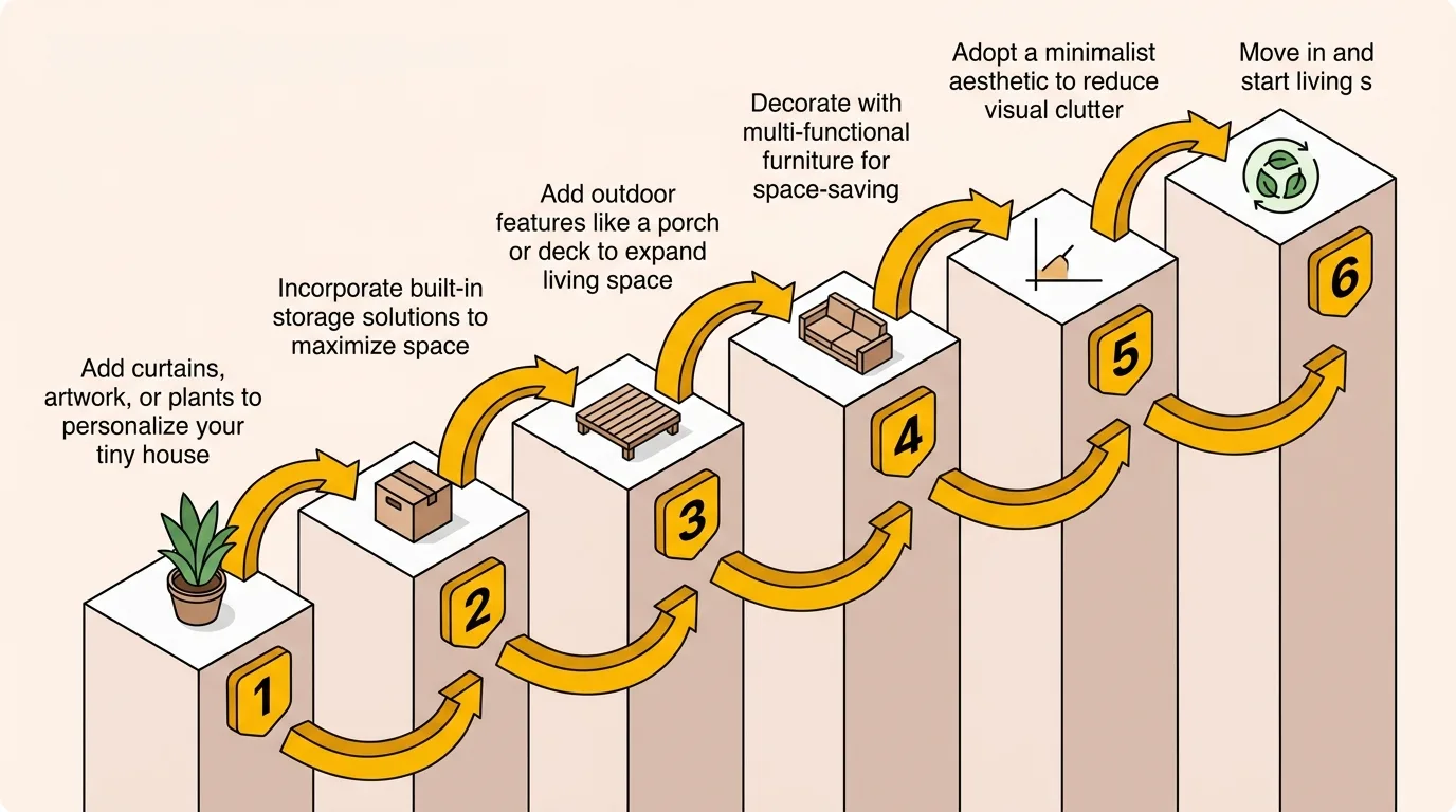 Infographic: Steps to finish and personalize a tiny house