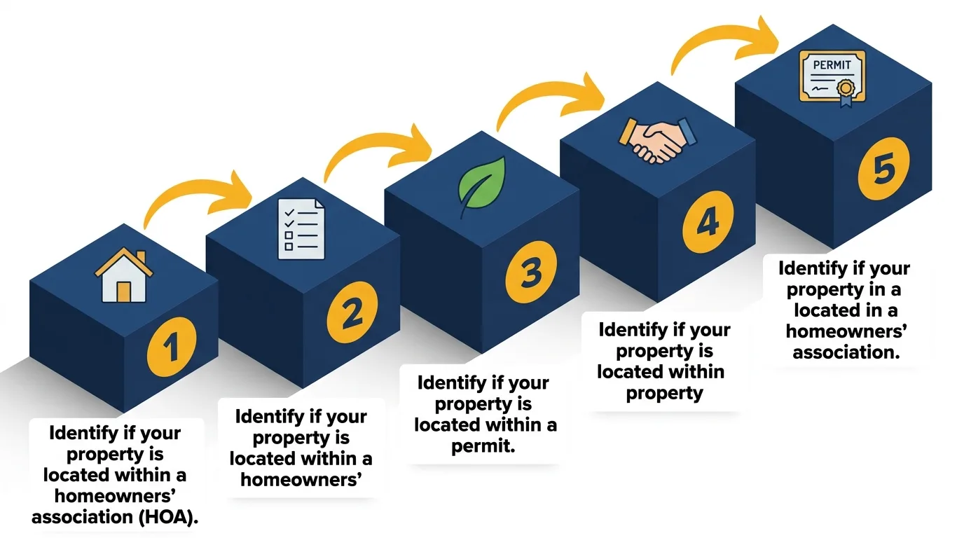 Infographic: Steps to navigate tiny house parking rules on your own land.