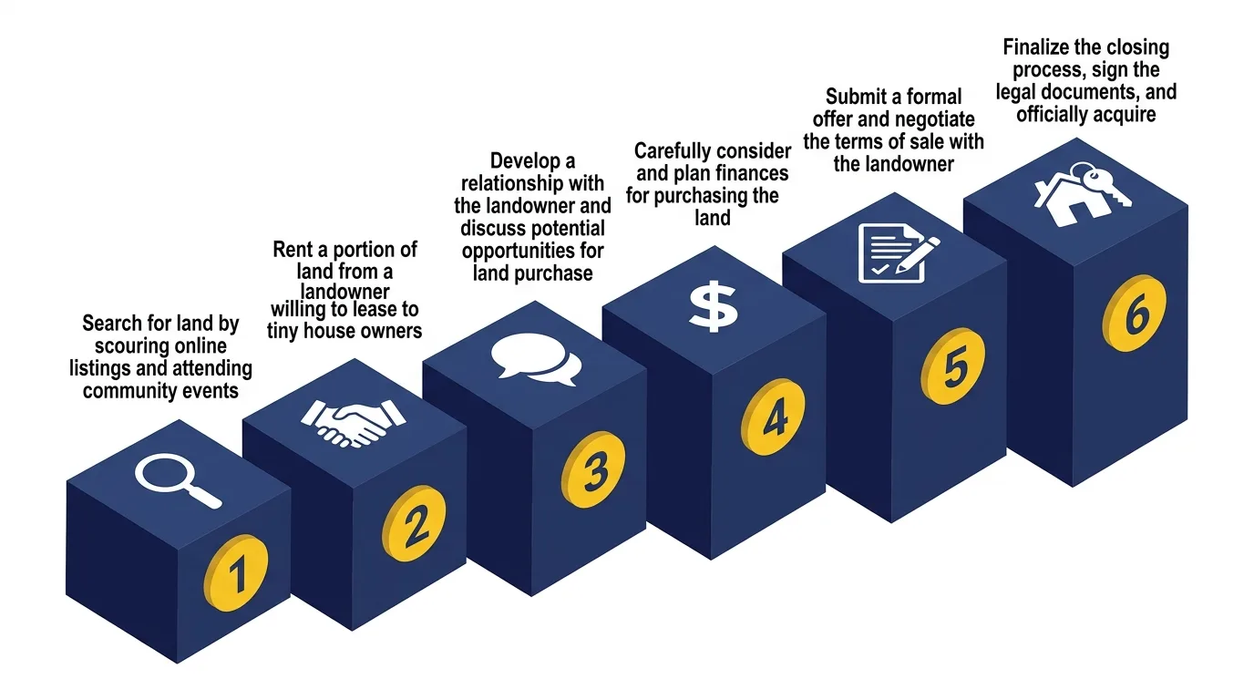 Infographic: Steps to transition from renting to owning tiny house land